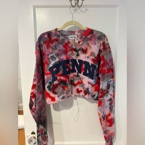 Tie dye university of Pennsylvania tailgate sweatshirt